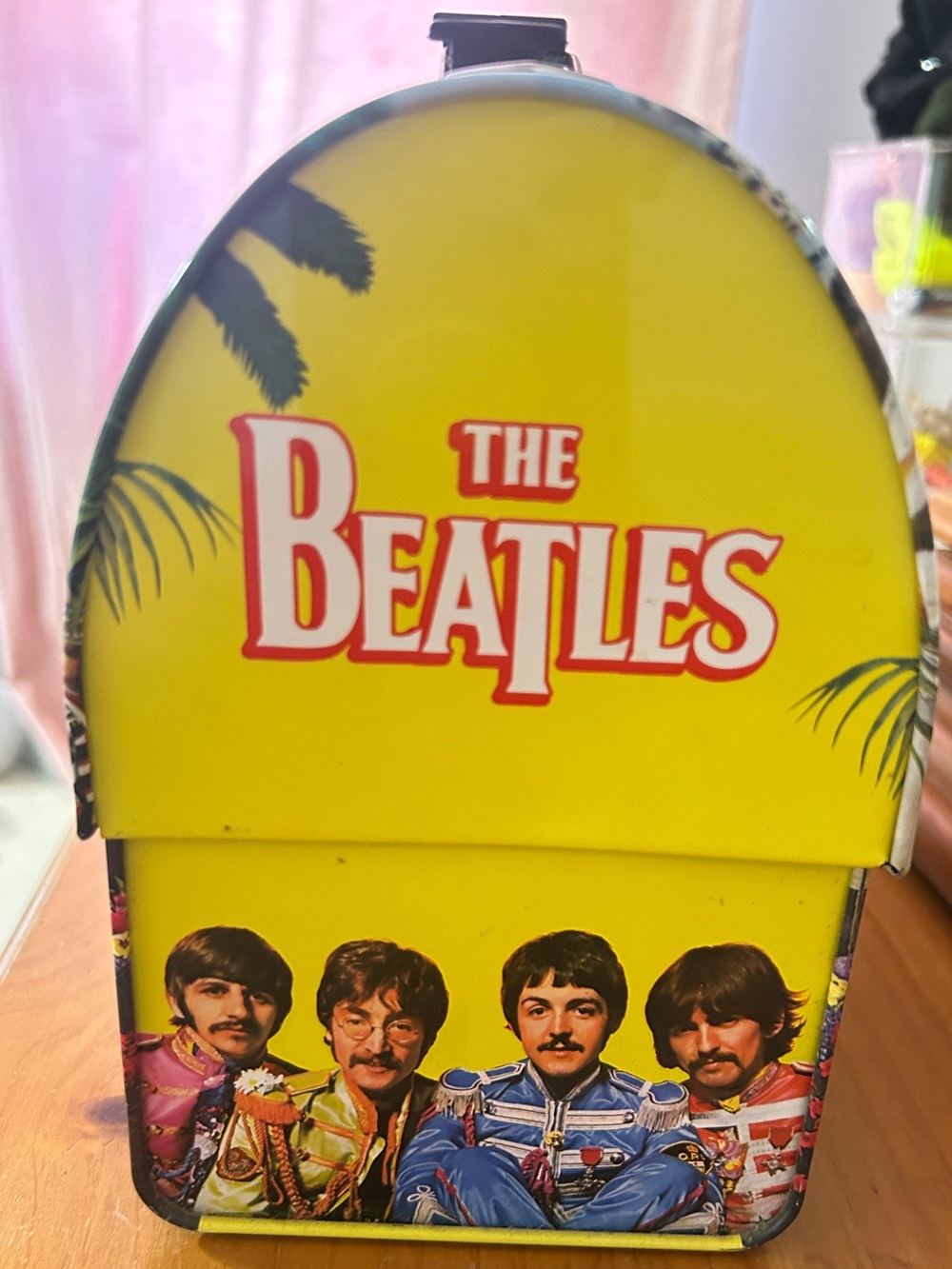 Vintage Beatles Colourful Tin Lunchbox / Tote • *Sgt. Pepper* Album Art